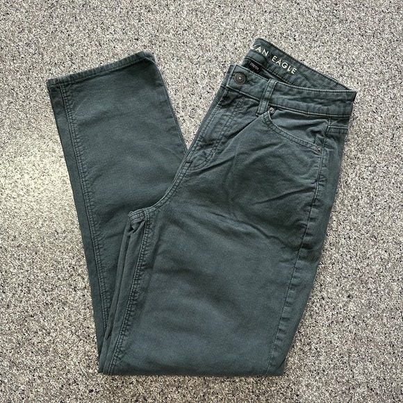 American Eagle Outfitters Denim - American Eagle Corduroy Jeans Womens 4 26x27 Straight Mom Jean Green High Rise